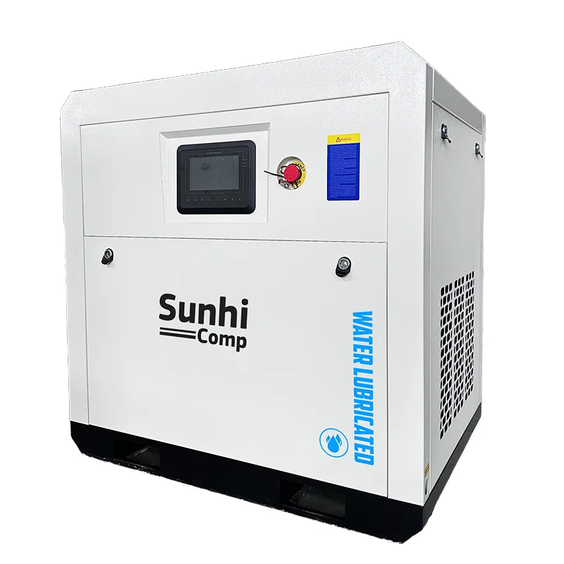 W15-8 SUNHI  oil-less compressor 15KW 20hp 8bar VSD Professional for Food and Beverage Industry OIL FREE SCREW AIR COMPRESSOR