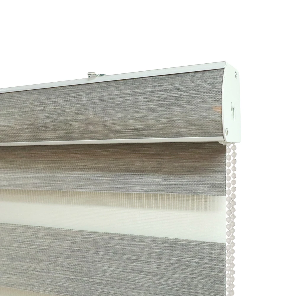 Modern Design Electric Zebra Blinds Intelligent Blackout Curtains for Hotel & Family for Office Space Installation