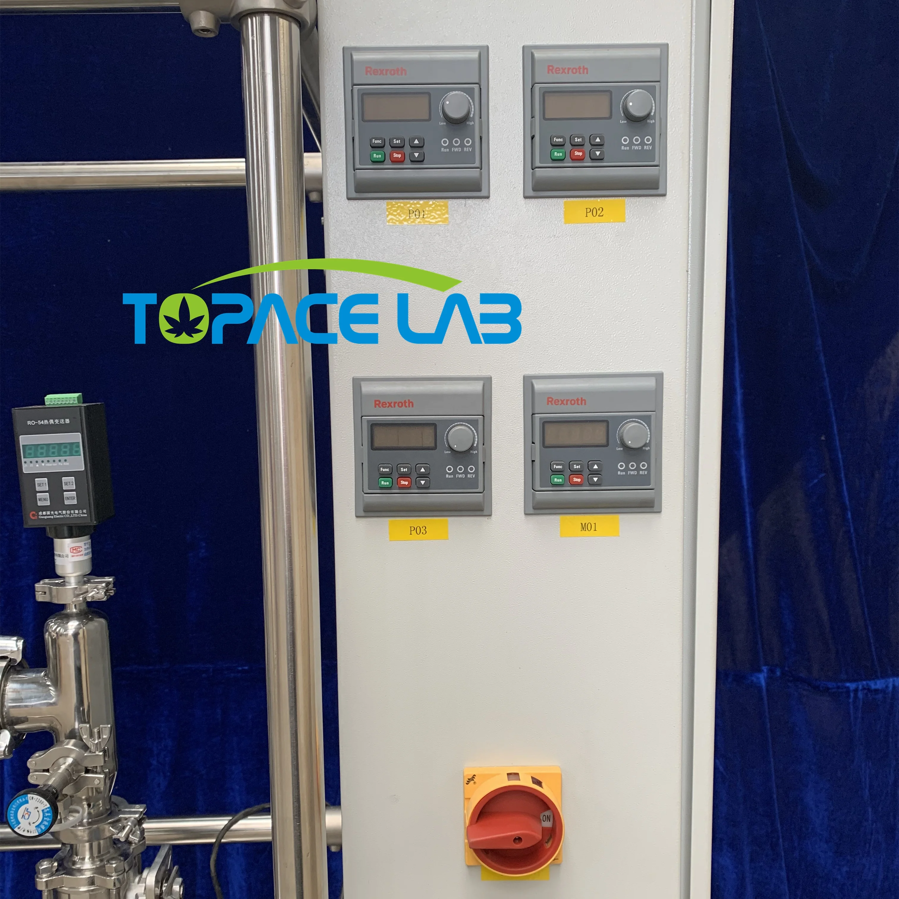 Topacelab 0.22m2 Stainless Steel 316 short path molecular distillation molecular distillation biodiesel wiped film evaporator