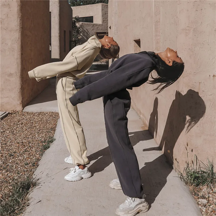 Spring New Fashion Sports And Leisure Sweater Suit Long Sleeve Activewear Sport Set Women Wholesale Sweat Suits