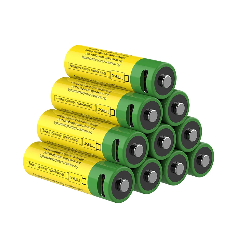 1.5v Type C Rechargeable Batteries 1pc Lithium Aa Battery 3000mwh Usb C Aa Lithium Ion Battery 1.5v Charger With Cable