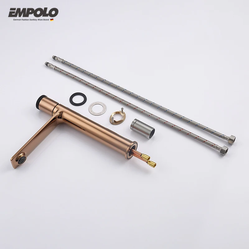 Copper Brushed Gold Gun Grey Nickel Wash Basin Faucet Water Mixer Tap Bathroom Basin Brush Gold Faucet