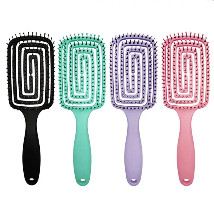 Best seller mosquito coil incense comb hollow out new multi-function massage head Curved Detangling hair brush