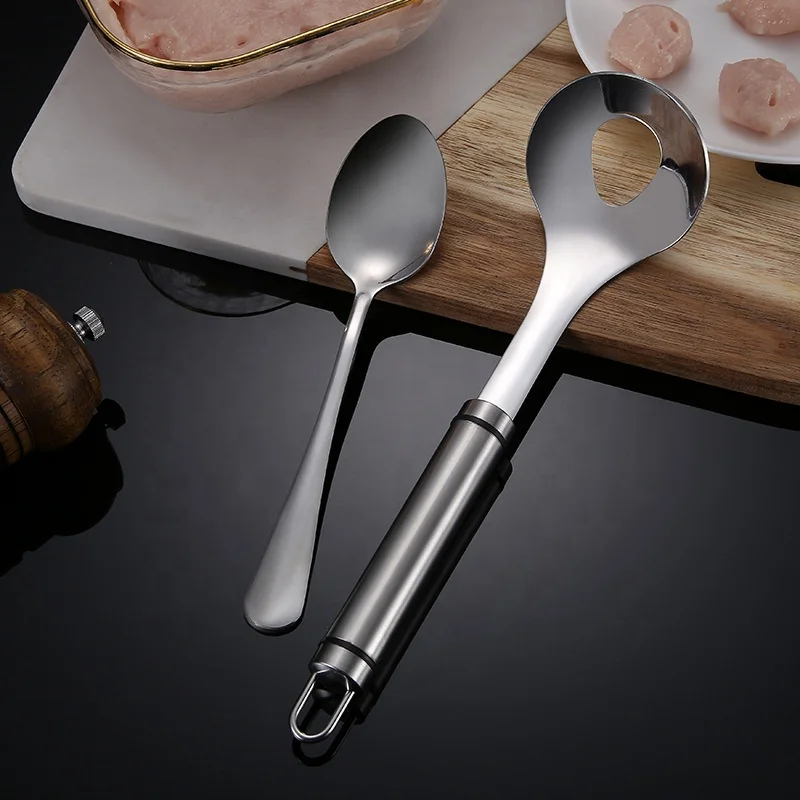 Easy using 304 Stainless Steel Meatball Spoon DIY Meatball Clip/Scoop/Cup/Tongs Fish Balls Meatball Maker