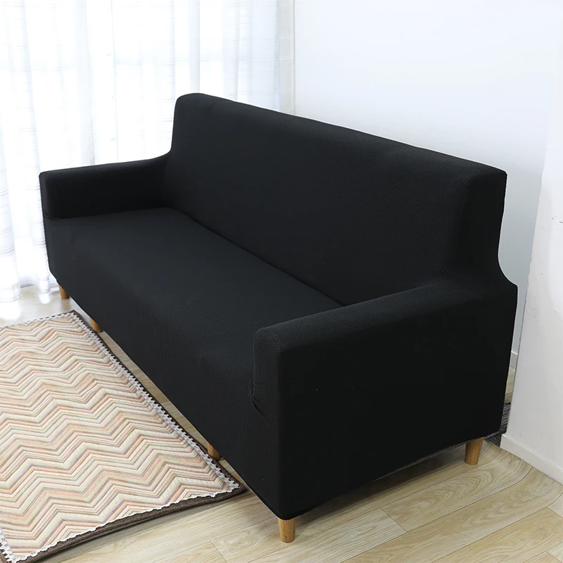 Free Sample Super Stretch Sofa Slipcover Corn Grain Texture Couch Cover With Elastic Bottom