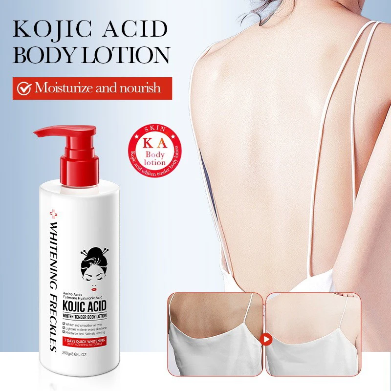 Kojic Acid Niacinamide Organic Dark Skin Brightening Whitening Body Lotion