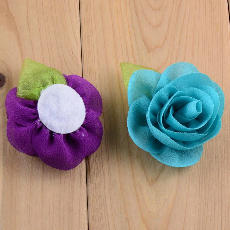 Лидер продаж, новинка, красивый цветок для девочек с зеленым листом, 100 шт./лот, Детские бутиковые головные уборы, аксессуары «сделай сам», детали для одежды