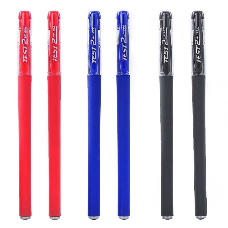Wholesale Neutral Pen Carbon Red Black Blue Water Based Signature Student Gel Pens With Custom Logo