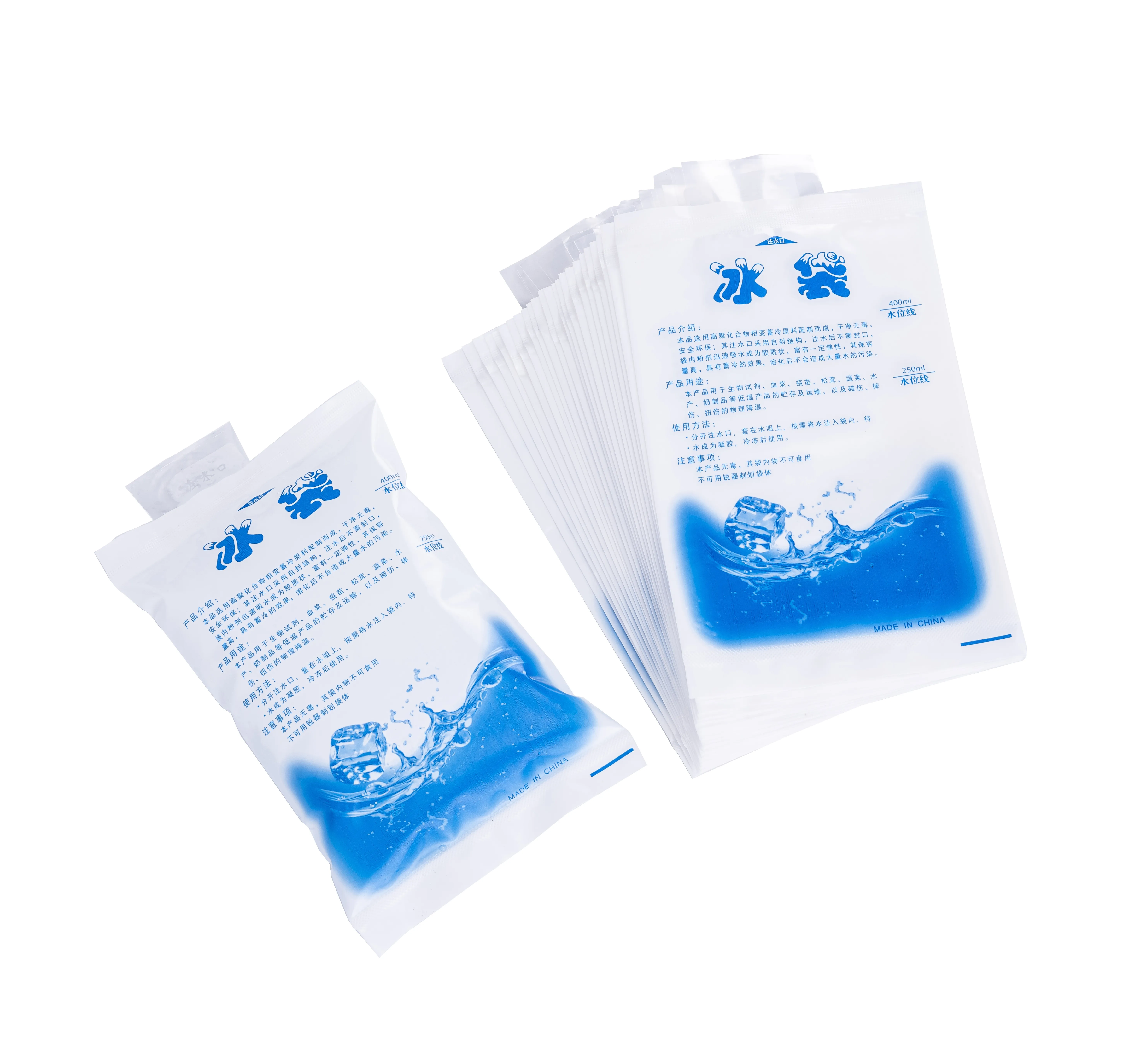 Reusable Cheap Super Cold Gel Ice Pack Food Delivery Filling Water Cold Ice Pack For Seafood Transportation