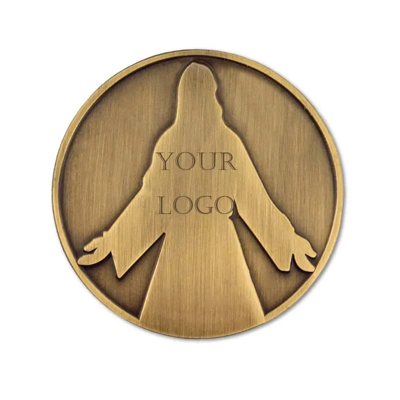 Teeth hard gold round enamel pin wholesale custom inspirational doctor nurse outline Jesus lapel enamel pin