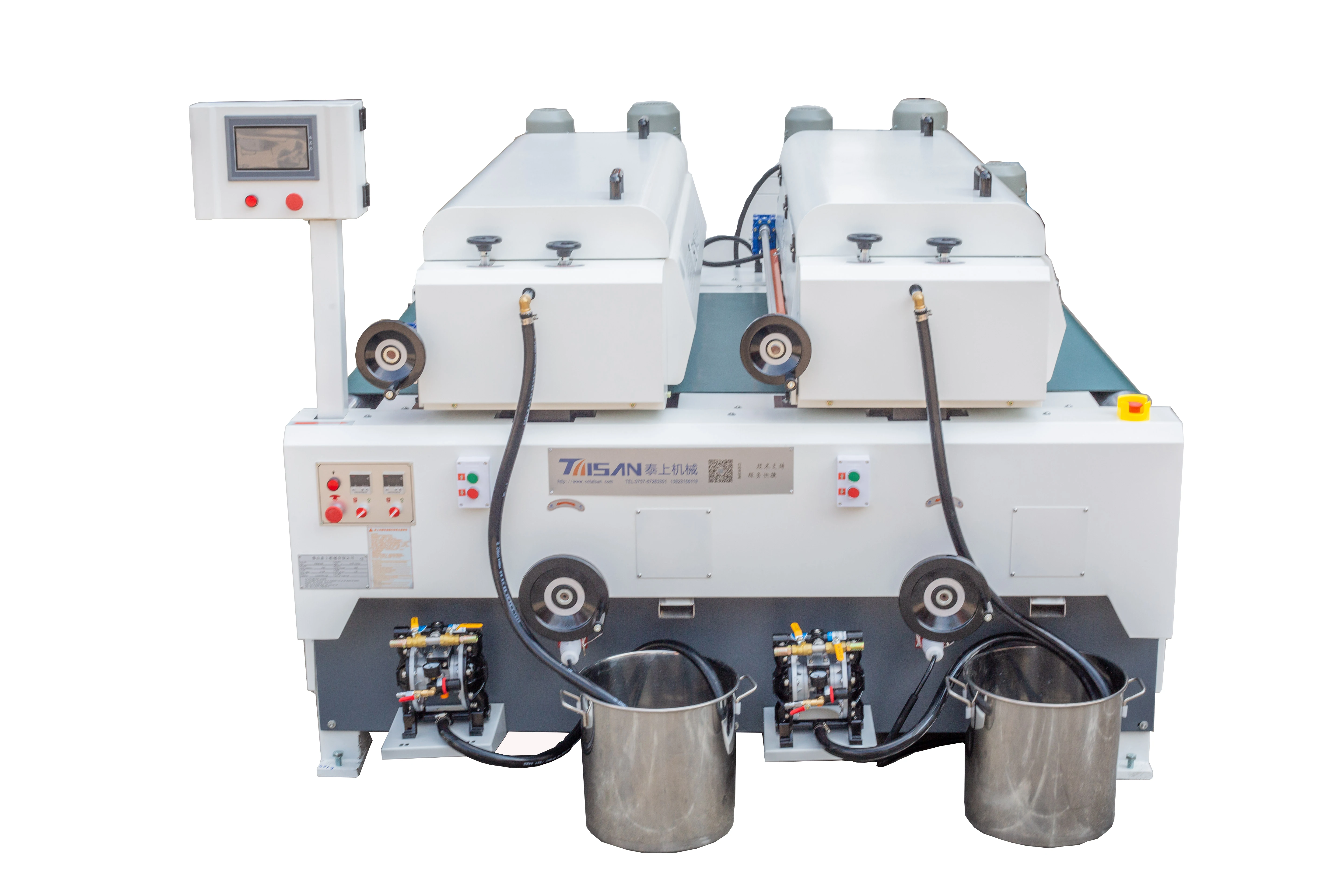 UV roll laminating machine for wood panel products