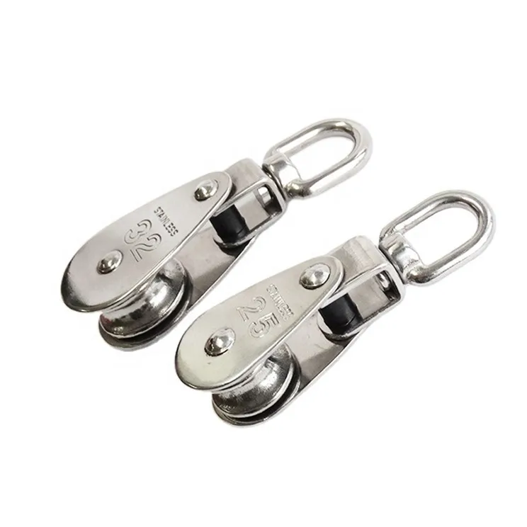 China Manufacturer Hardware Rigging Stainless Steel Swivel Eye Single Pulley Block