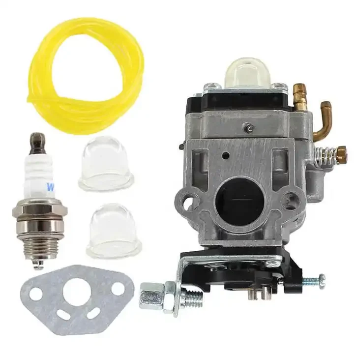 Carburetor Fuel Line Primer Bulbs Spark Plug Kit 10mm for Weedeater 1E34F 1E36F TU26 TL26 Brush Cutter 26cc Engine Tools Parts