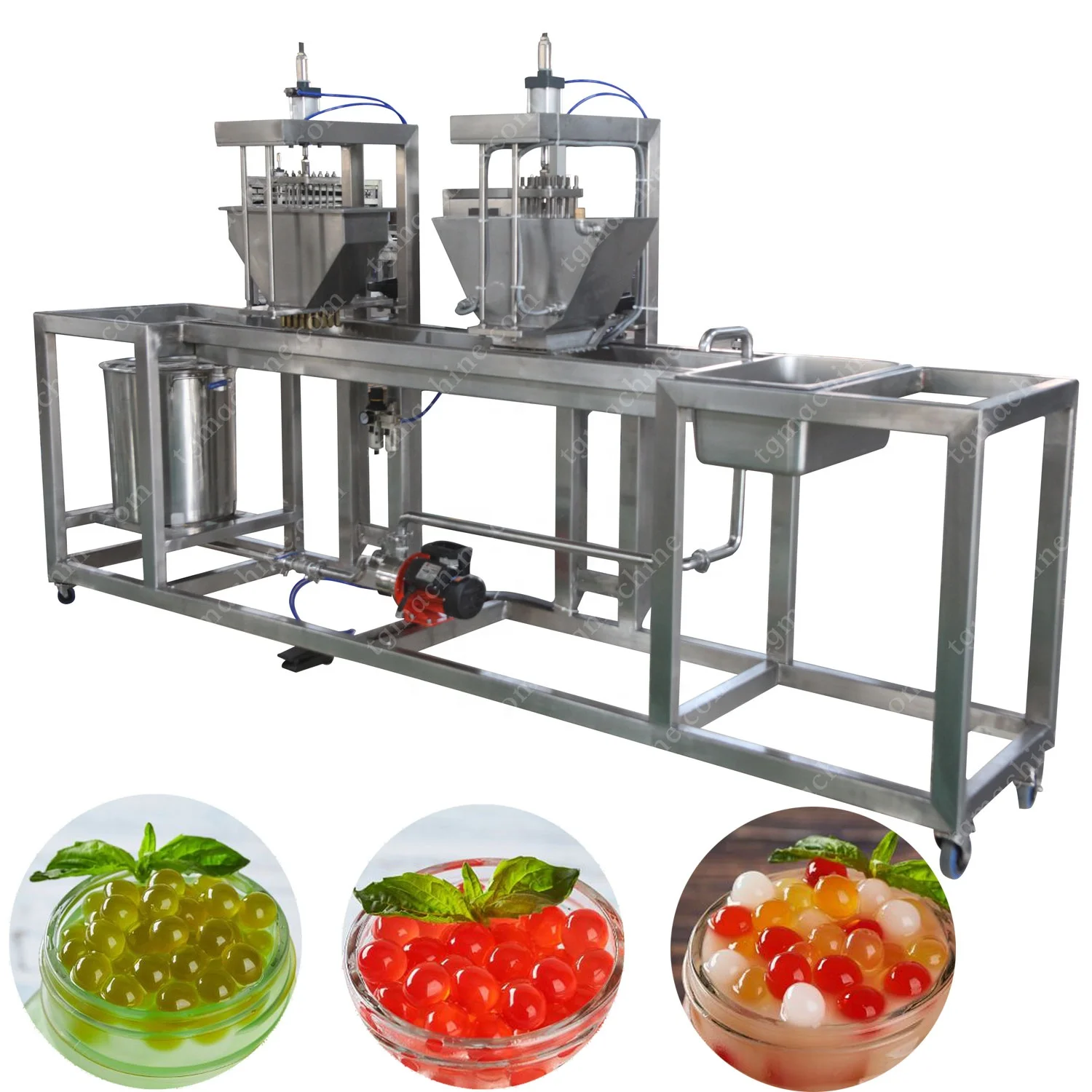 Hygienic bursting agar pearls forming machine fruit popping boba making machine