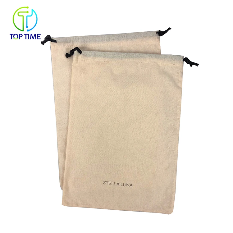 OEM Eco Friendly Cotton Drawstring Bag With Custom Logo