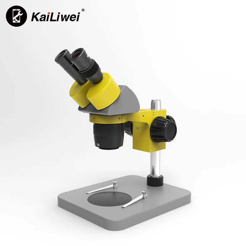  Бинокулярный стереомикроскоп kailiwei 20X-40X WF10X/20 окуляров с увеличением объектив 2X-4X микроскоп для ремонта мобильных