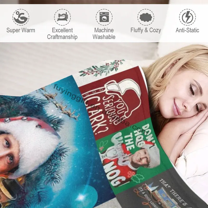 Wholesale Winter Warm Christmas Movie Watching Blanket Custom Cartoon Character Super Fluffy Soft Throw Blankets