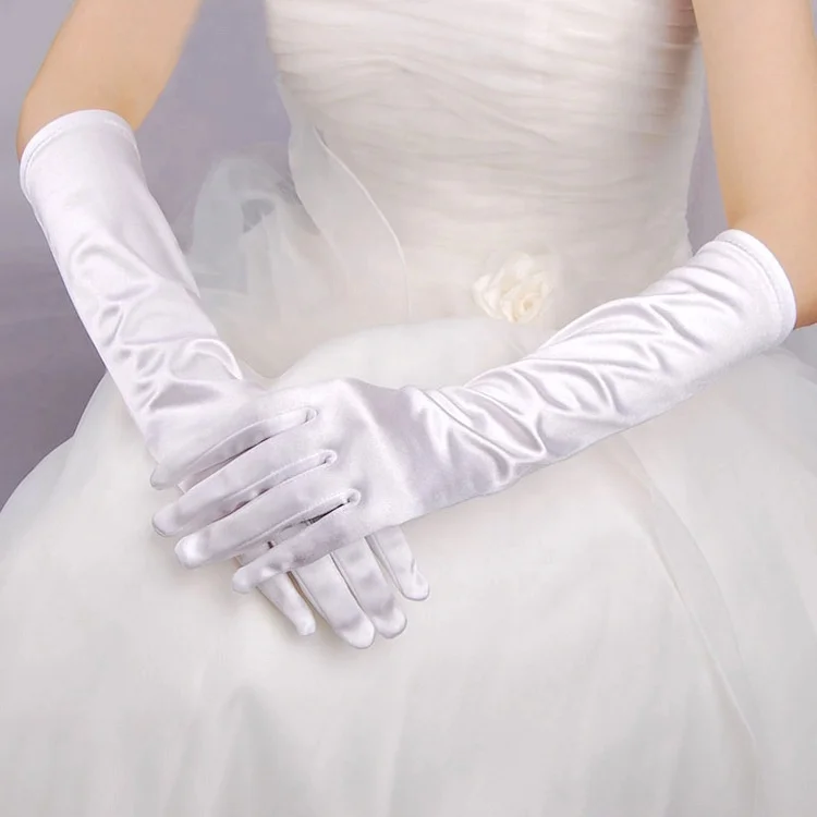 Gloves Fingered Party Wedding Dress Bridal Glove Prom Evening Wedding Women Bag Red White Accessories
