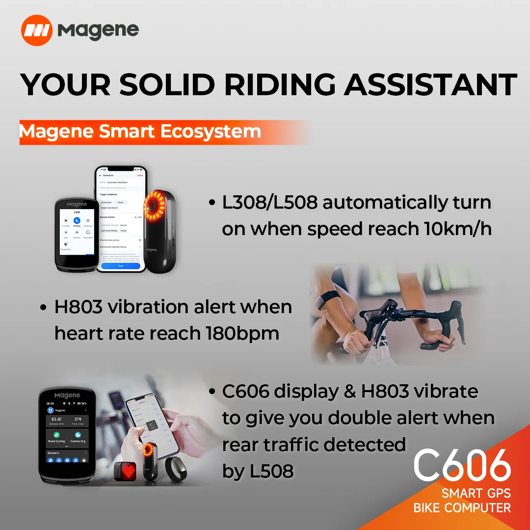 Magene C606 смарт-GPS велосипедный компьютер 2 8 дюймов цветной сенсорный экран Wi-Fi/Bluetooth передача данных настраиваемый дисплей
