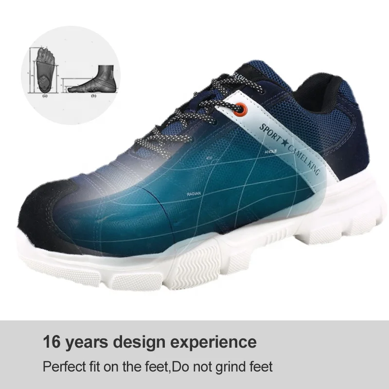Breathable and deodorant labor insurance shoes European standard steel head anti-smashing stab safety shoes