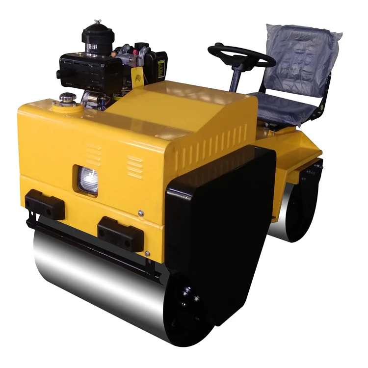 Low price fully hydraulic 850kg pedestal roller self propelled vibrating wheel ride on roller for sale