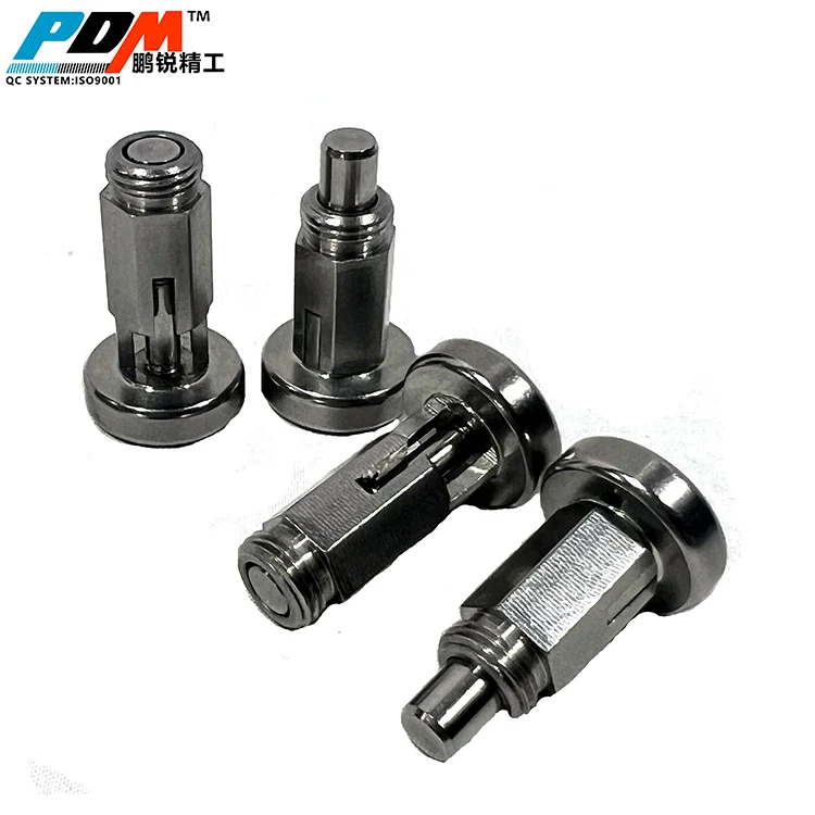 PDM Stainless Steel Knurled Head Pull Knob Knurled Knob Hand Retractable Spring Plunger