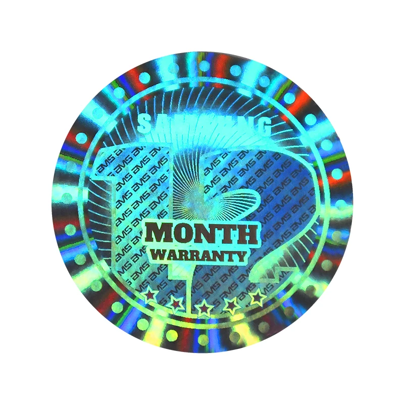 Custom Waterproof European Cup Laser Holographic Pattern Stickers Stamping Foil Hologram Paper Label