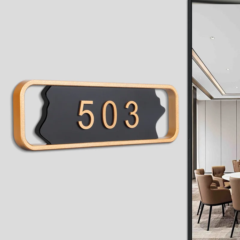 Acrylic door number room three-dimensional digital sign hotel room number sign