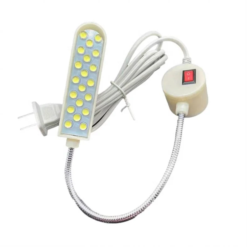 Industrial 20 Leds Gooseneck Arm Work Lamp Magnetic Mounting Base Lathes Workbench Led Sewing Machine Light