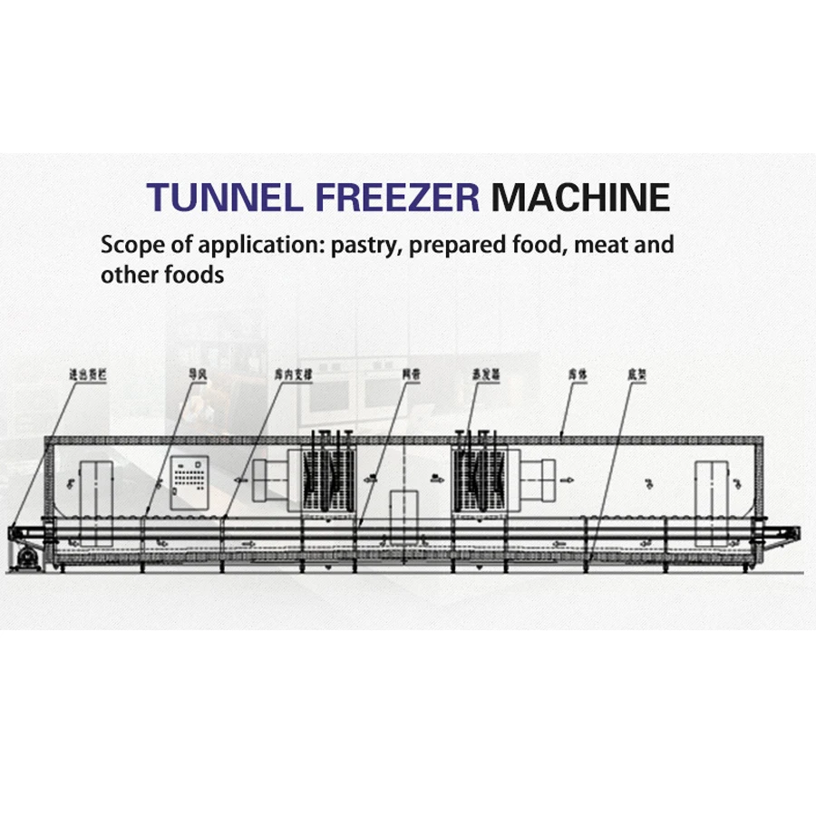 AICN high quality instant iqf tunnel fluidized spiral quick freezer machine individually frozen