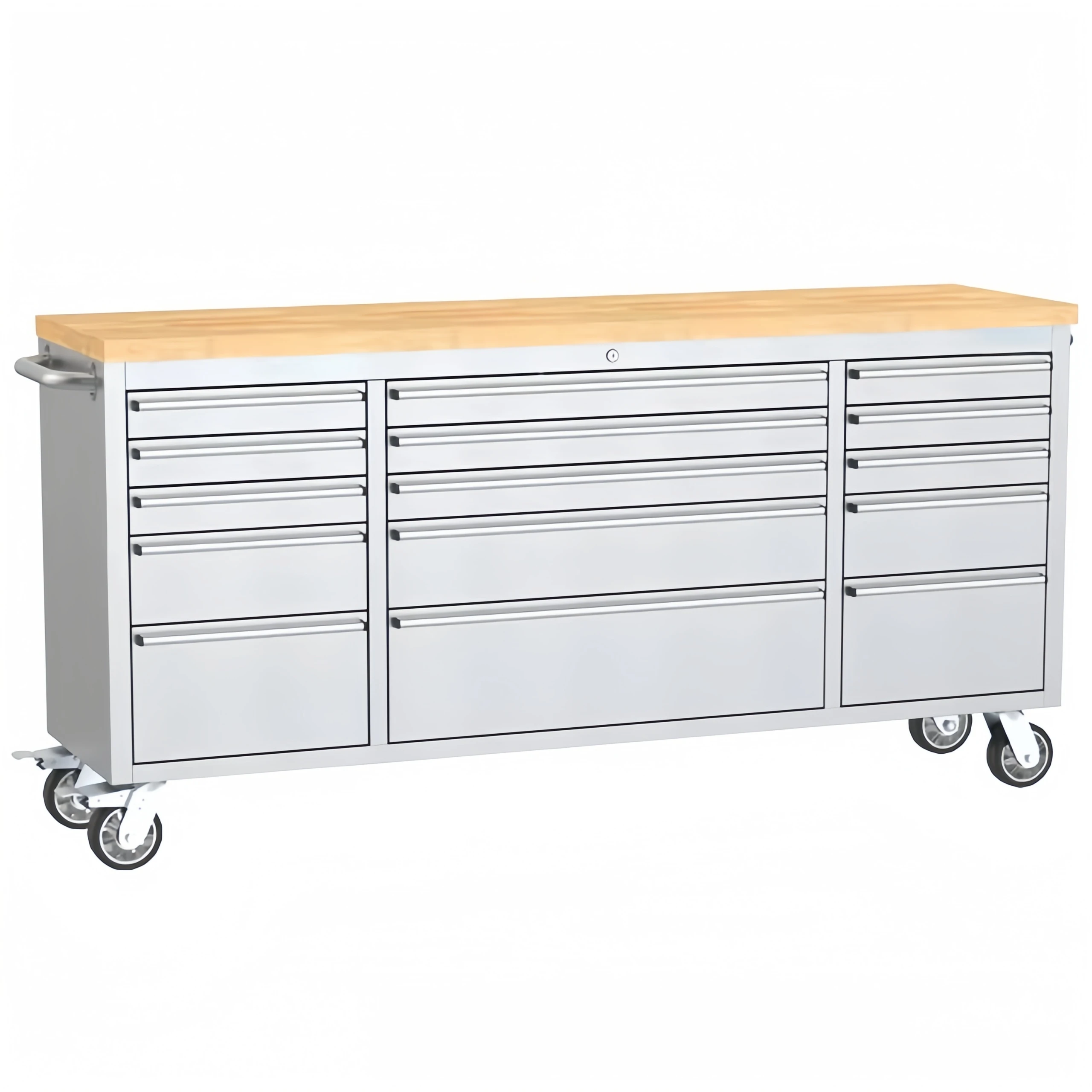 All-one Tech OEM ODM Customized 72-Inch 15-Drawer Stainless Steel Tool Cabinet Heavy Duty for Workshop Store Tools