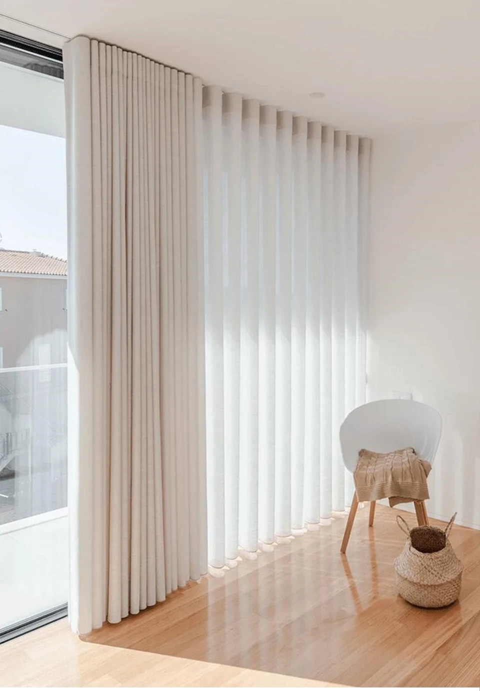 Ripple fold curtain track s fold rail pulley for motorized electric curtain Dooya  tuya curtain track