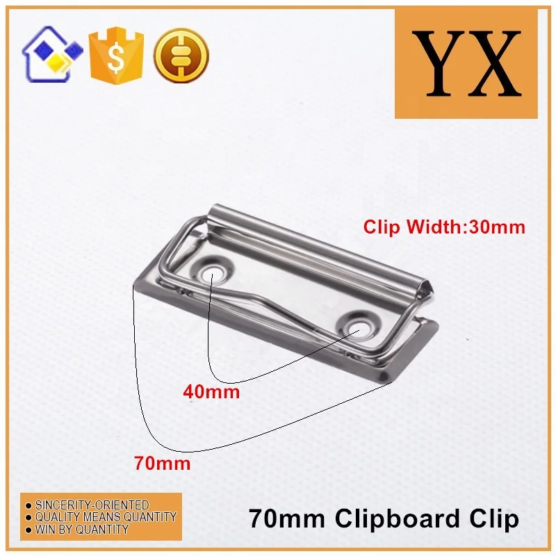  Office accessories nickel plated 70mm 100mm and 120mm clipboard clip for