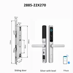 cerradura biometrica patio digital aluminum sliding door lock with tt lock app
