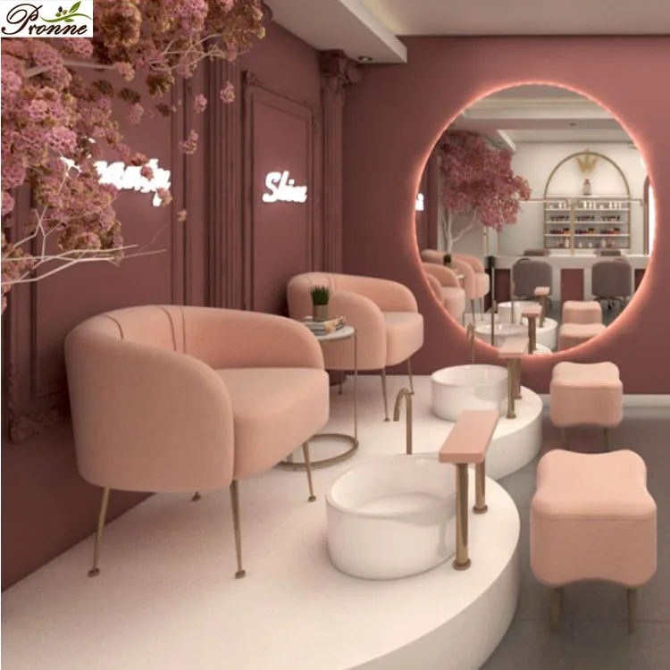 Pronne Beauty Nail Supplier Spa Queen Portable Pedicure Chair Foot Spa for Nail Salon Furniture