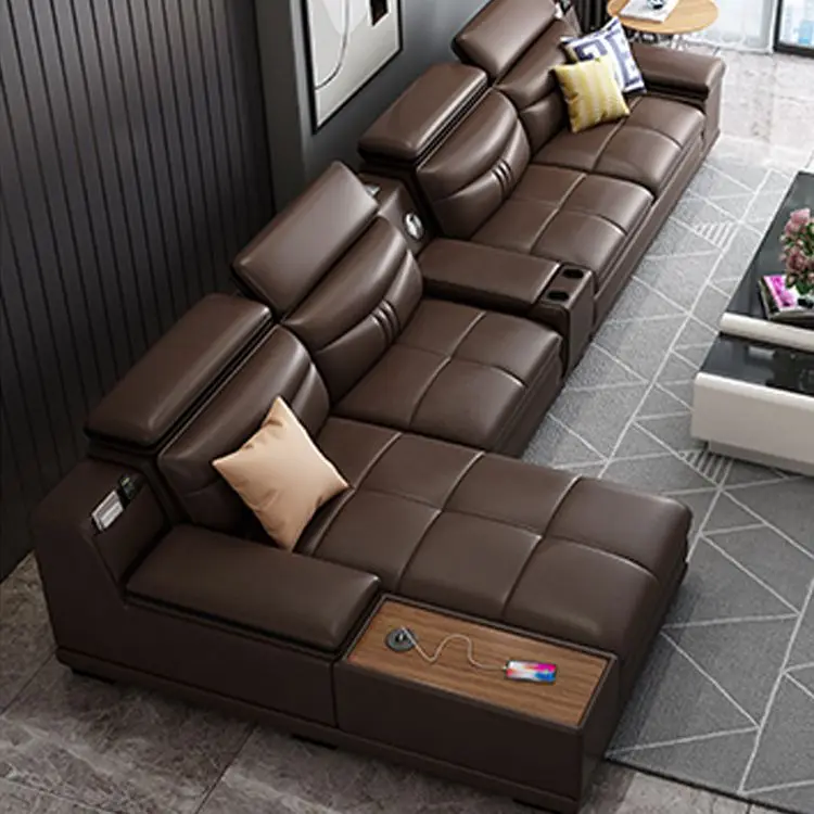 Living Room Modern Sofa 7 Seater Furniture Design Leather Sectional Sofas, Sofa For Home 7 Seater