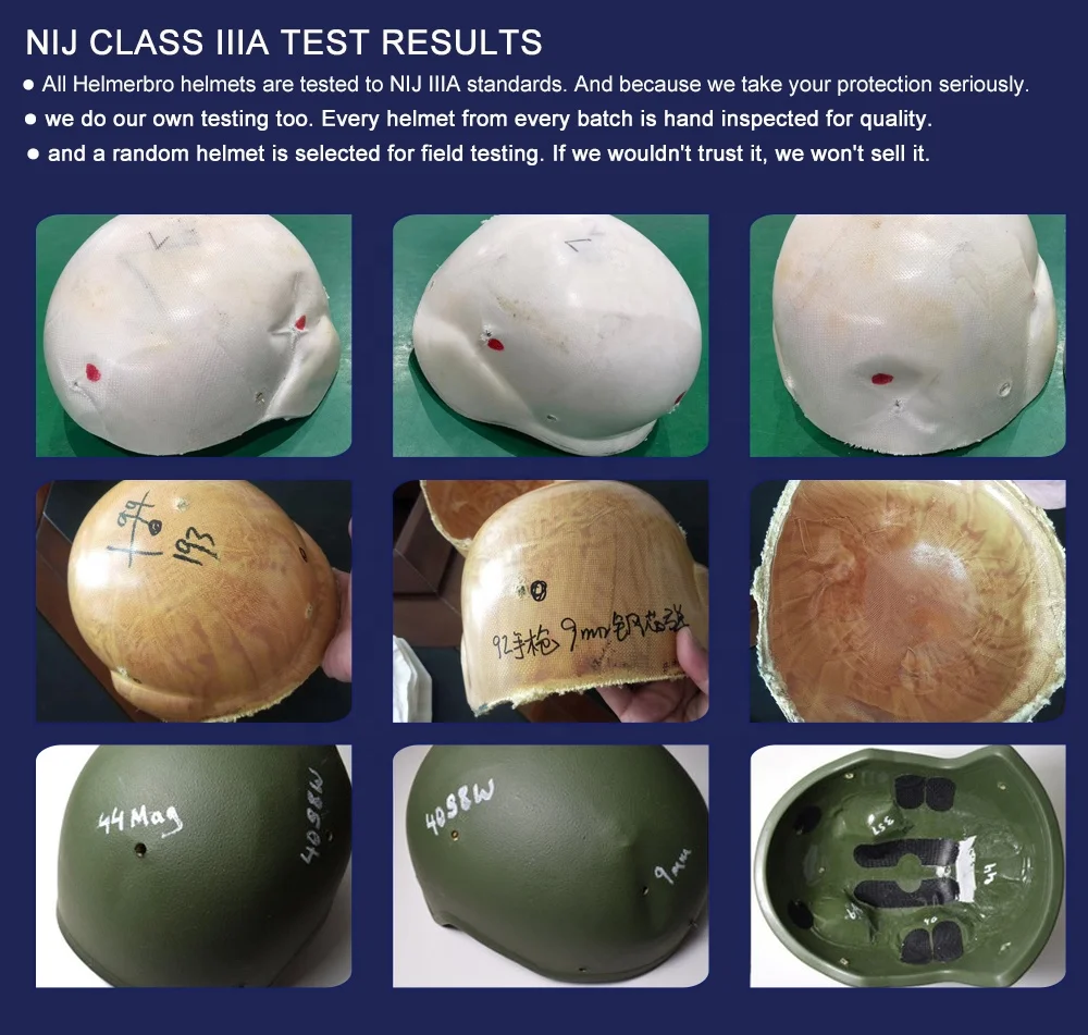 Level IIIA PASGT Classic design ballistic black tactical military PE bulletproof helmet