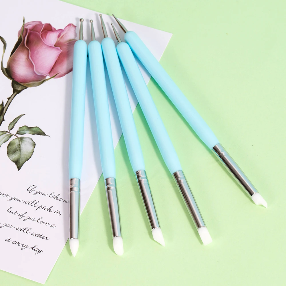 GUYO Blue Color Nail Art Dotting Picker Pick Wax Pen