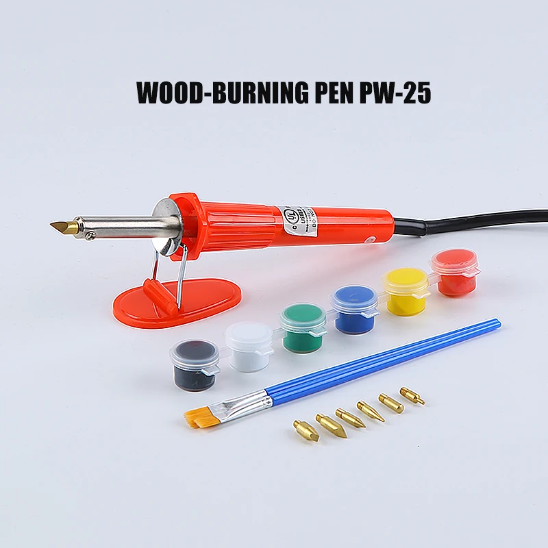 Brand Wood Burning Kit Soldering Iron 25w Adjustable Temperature Circuit Board Branding Tool