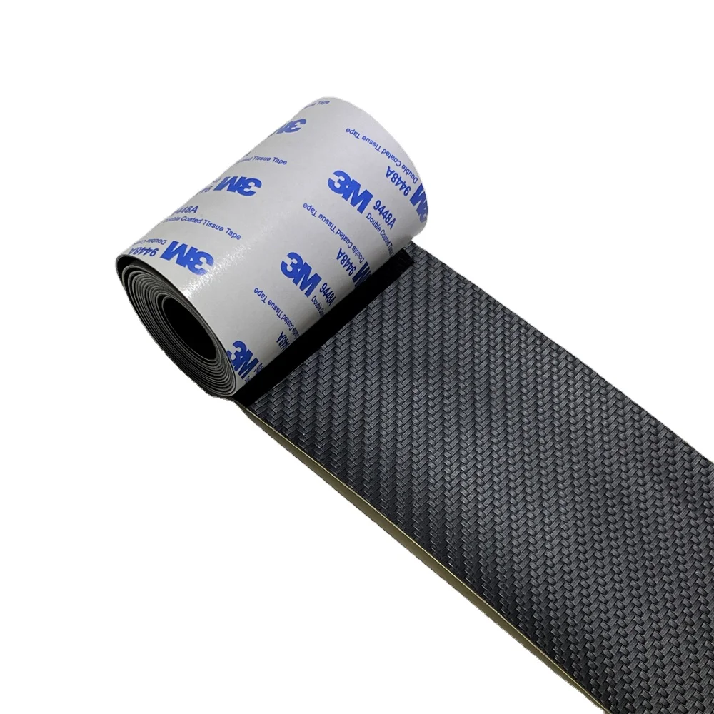 Carbon Fiber Self Adhesive Leather 3*60 inch  For Car Door Carbon Fiber Self-Adhesive Leather