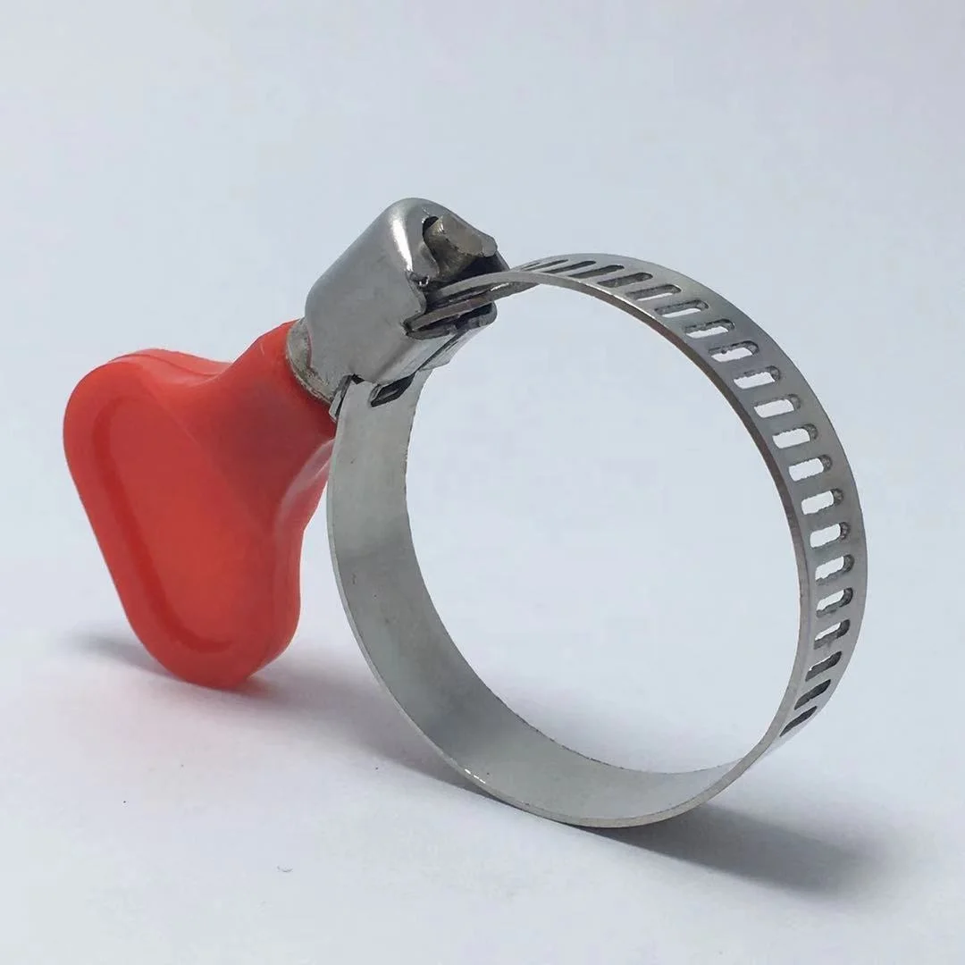 American type stainless steel adjustable matel hose clamp with handle