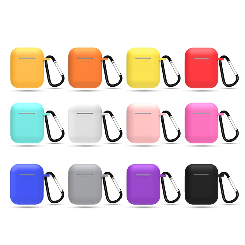 
Чехол для AirPods с брелоком, поддержка беспроводной зарядки, противоударный защитный силиконовый чехол, чехол для AirPods 2 и 1 