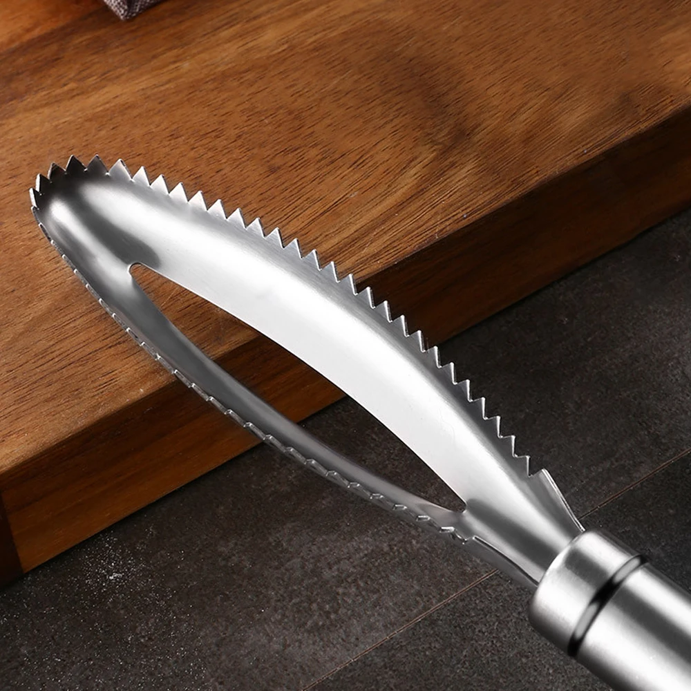 kitchen accessorie Stainless Fish Scales Scraping Graters Fast Remove Fish Cleaning Peeler Scraper Fish bone tweezers tool gadge