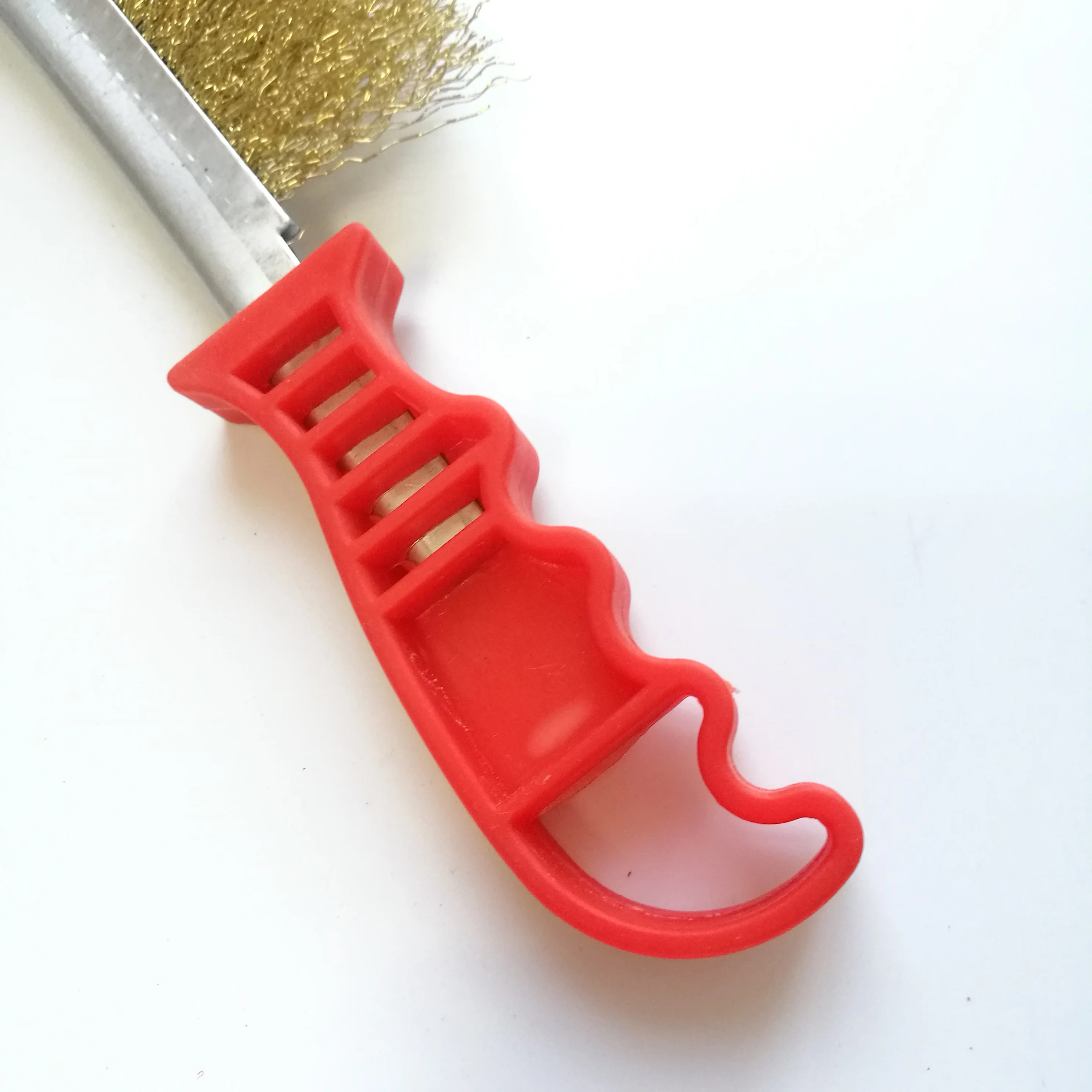 Cleaning Welding Slag and Rust Plastic Handle Knife-Shaped Industrial Steel Wire Scratch Brush