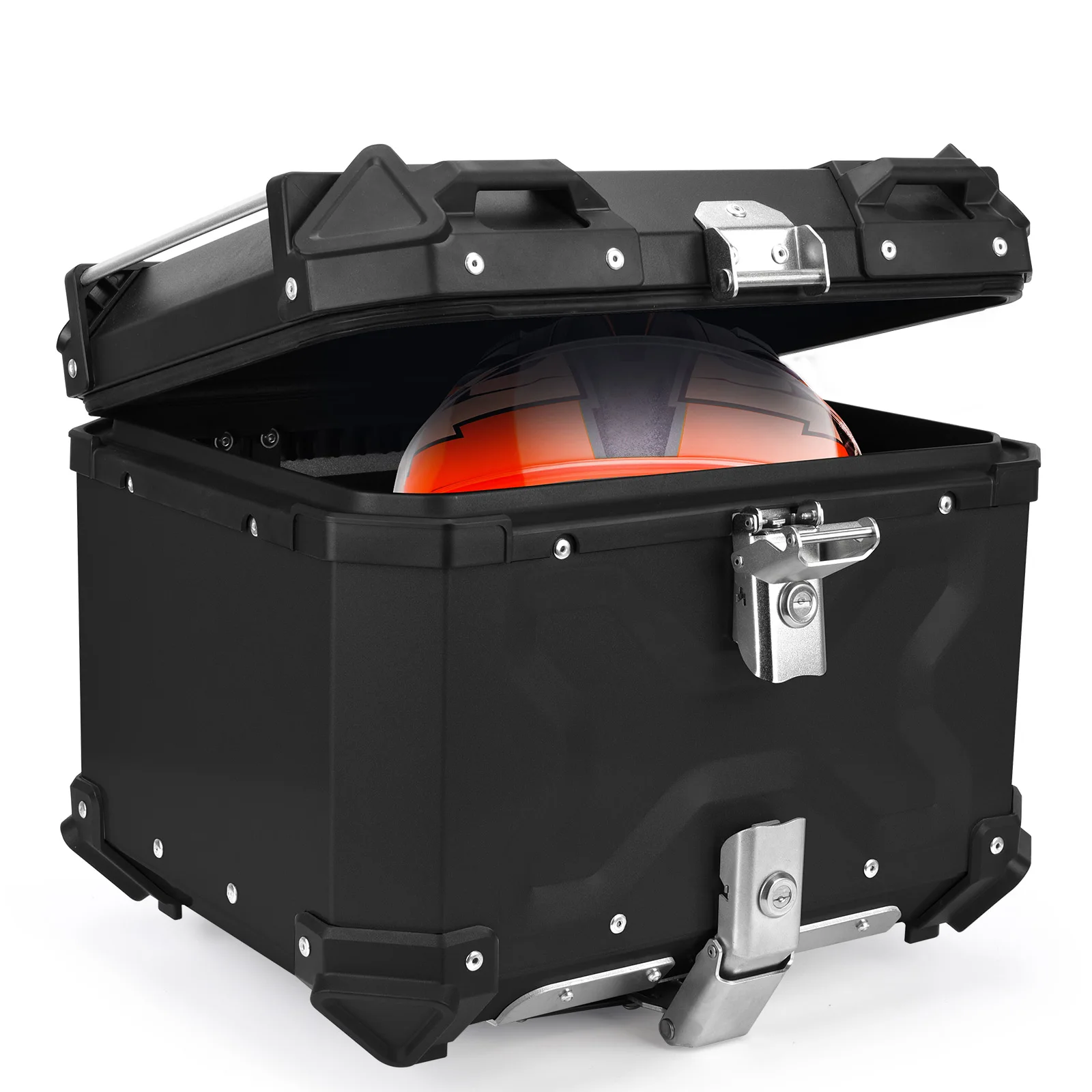 45L motorcycles accessories metal top case box food dog carry box grill aluminum control top box