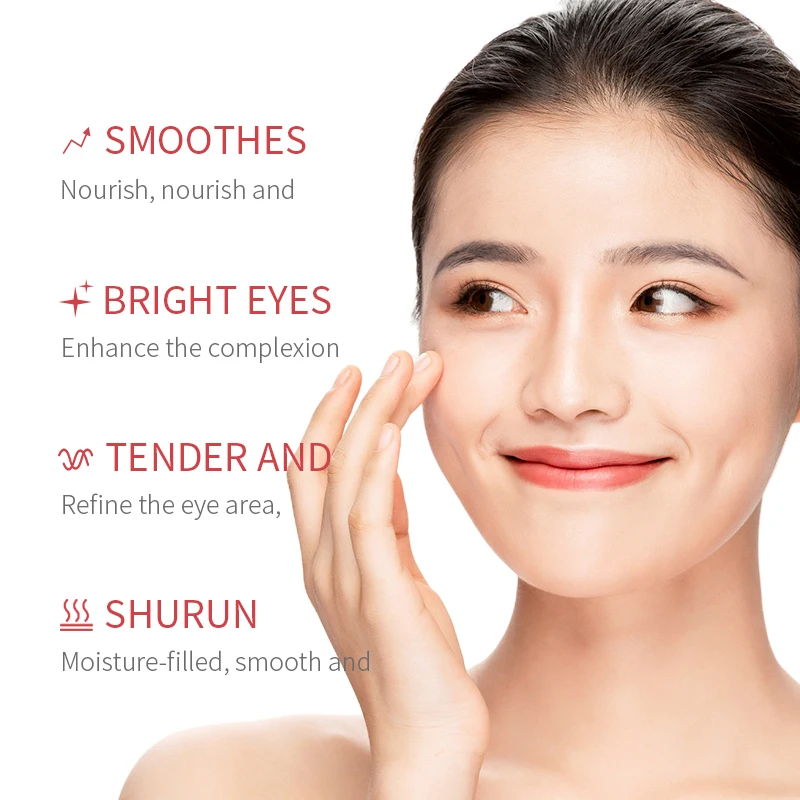SADOER private label rose serum 24k gold Hyaluronic acid anti-wrinkle anti aging dark circle eye cream