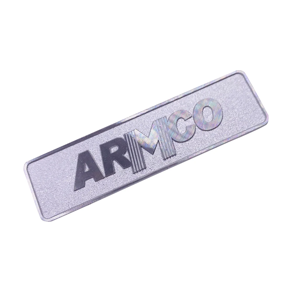 Factory Direct Sales High Quality Luxury Cool Shiny Customized Durable Printing Emboss Aluminum Metal Label Nameplate