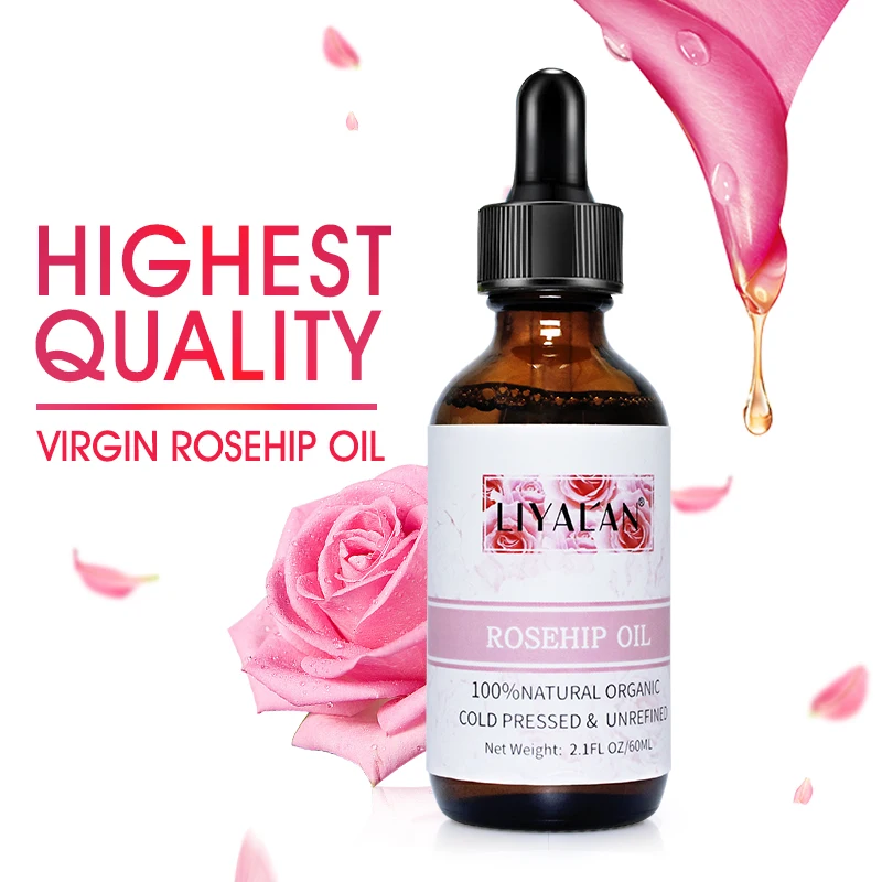 Private Label Bulk 100% Pure Cold Pressed Anti Aging Anti Scar Treatment Rosehip Oil For Face And Hair