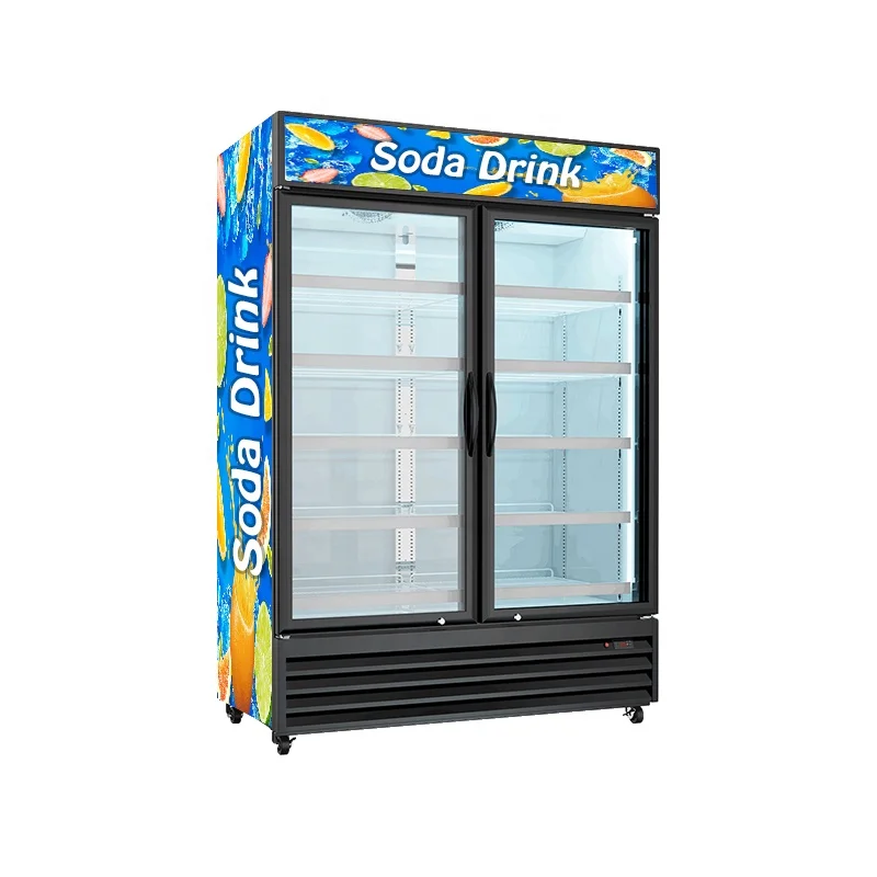 Apex Upright Commercial Beverage Display Cooler With Wheels