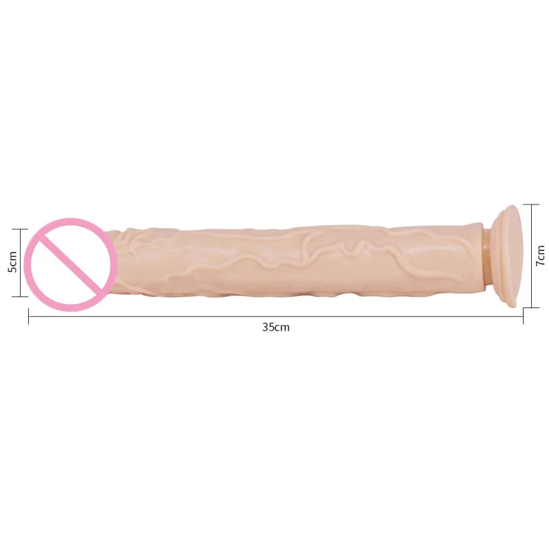 wholesale price 14 inch High-quality PVC Real Man Dildo with Suction Cup Erotic Toys Soft Flesh Color for Female sex toys